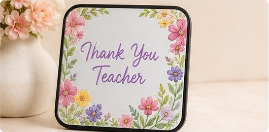 Thank You Teacher mirror art