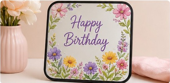 Happy Birthday mirror art